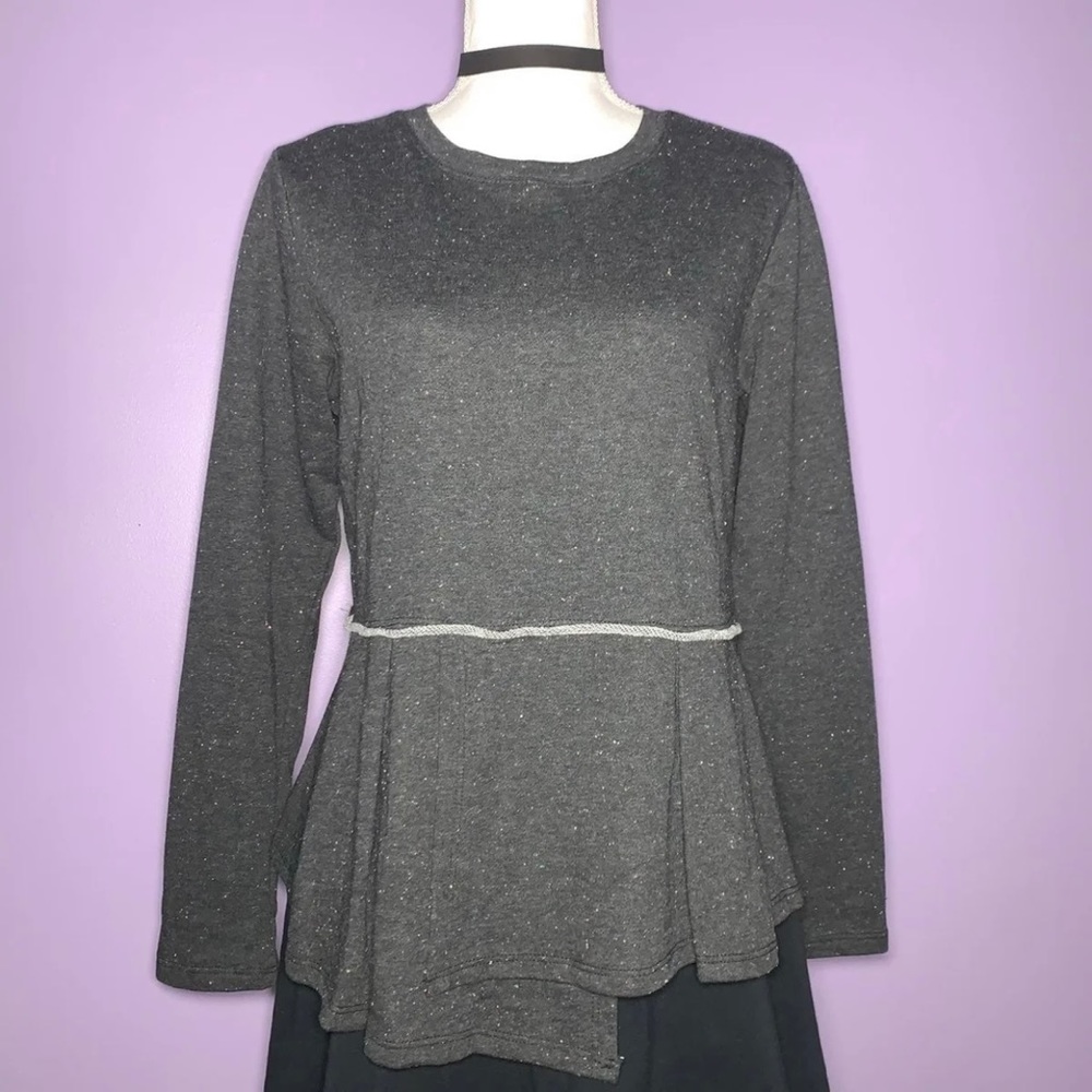 NEW Boutique Rainbow Confetti Peplum Top